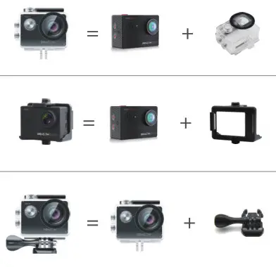DRAGON TOUCH Vision 4 Lite Anti Shake Waterproof Action Camera - MOUNTING YOUR CAMERA
