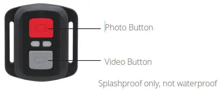 DRAGON TOUCH Vision 4 Lite Anti Shake Waterproof Action Camera - REMOTE