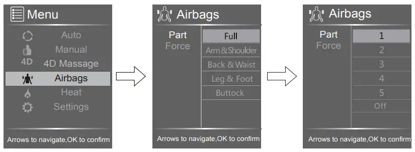 Osaki OS-4D Pro Ekon+ Deluxe Multi-function-- Airbags