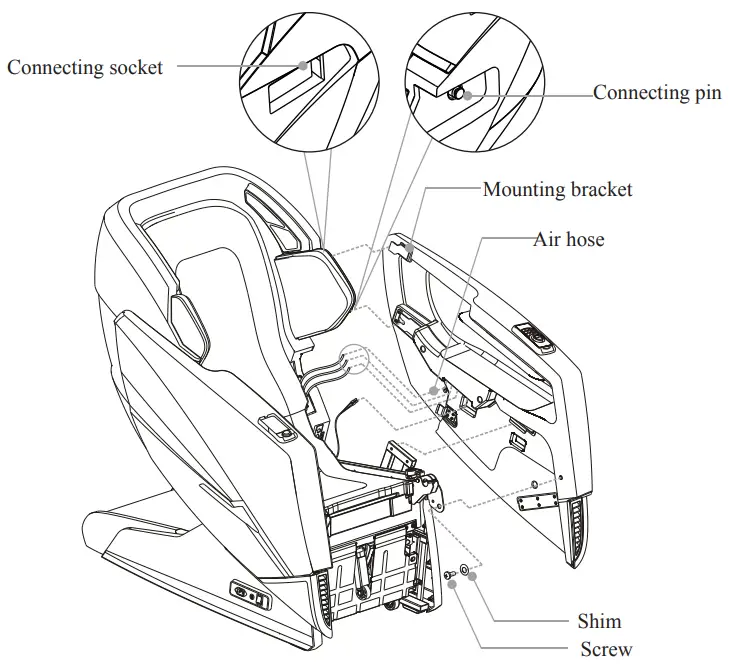 Osaki OS-4D Pro Ekon+ Deluxe Multi-function-- Connecting