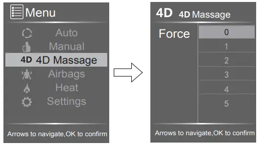 Osaki OS-4D Pro Ekon+ Deluxe Multi-function-- protruding