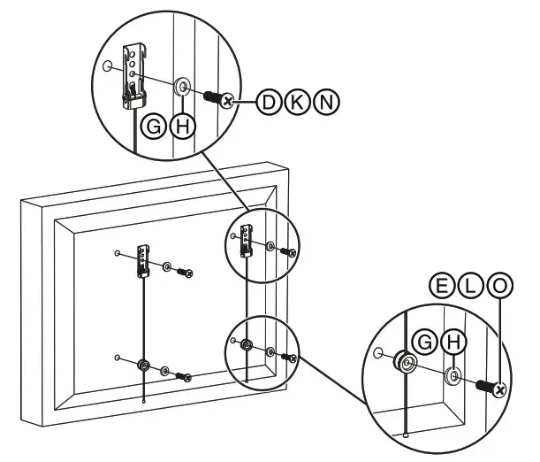 DYNEX DX-DTVMFP12 TV Wall Mount - Attaching the mounting hardware to TVs