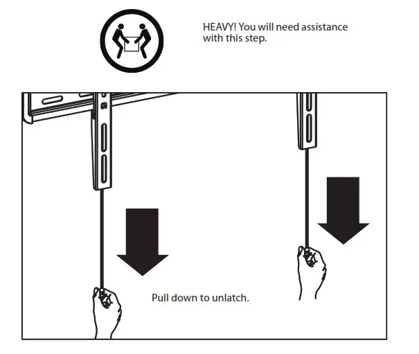 DYNEX DX-DTVMFP12 TV Wall Mount - If you need to remove the TV from the wall plate