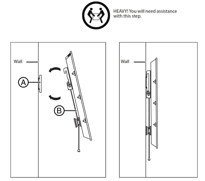 DYNEX DX-DTVMFP12 TV Wall Mount - STEP 6 - Mounting the TV to the wall plate
