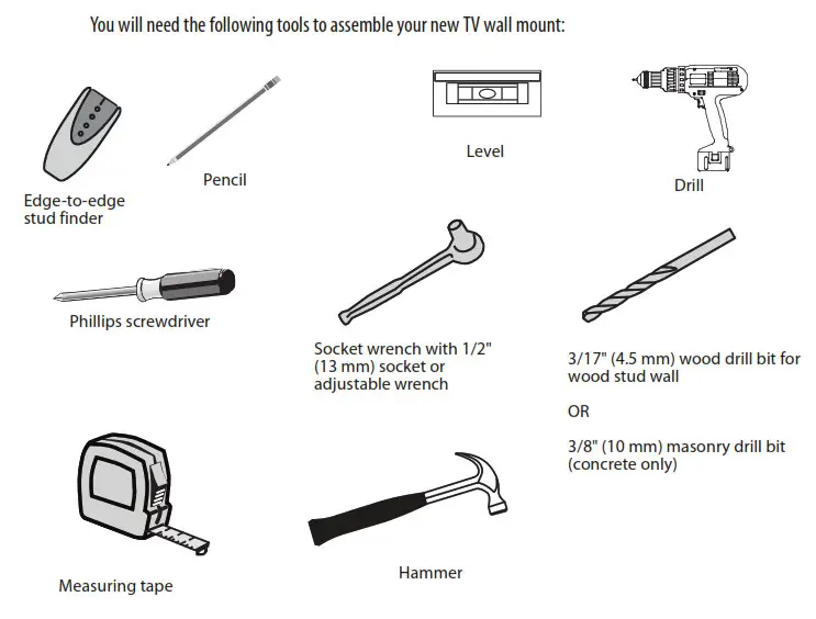 DYNEX DX-DTVMFP12 TV Wall Mount - Tools needed