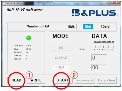 B PLUS 5810 Bit System ReaderWriter - How to use IDRWUSB 4