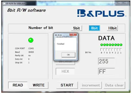 B PLUS 5810 Bit System ReaderWriter - How to use IDRWUSB 5