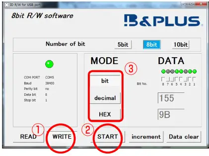B PLUS 5810 Bit System ReaderWriter - How to use IDRWUSB 6