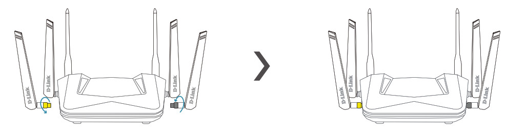 D Link DIR-X5460 AX5400 Mesh Wi-Fi 6 Router - ANTENNA SETUP