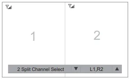 Voyager WVSXM70 WVSXM70CV Digital Wireless Observation Monitor Instruction Manual - Function for 2 Split Channel Select