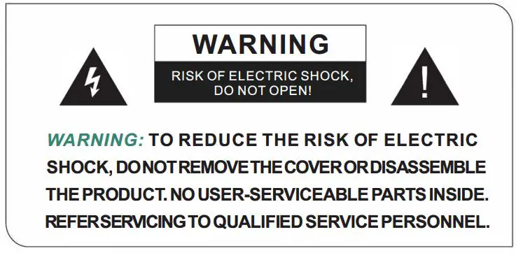 CONCORD Media Player with Voice Assist - warning