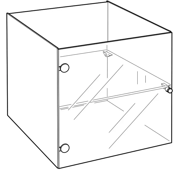 IKEA KALLAX Insert with Glass Door - Cover