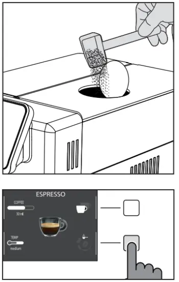RI8699 Gaggia Magenta Plus - coffee using