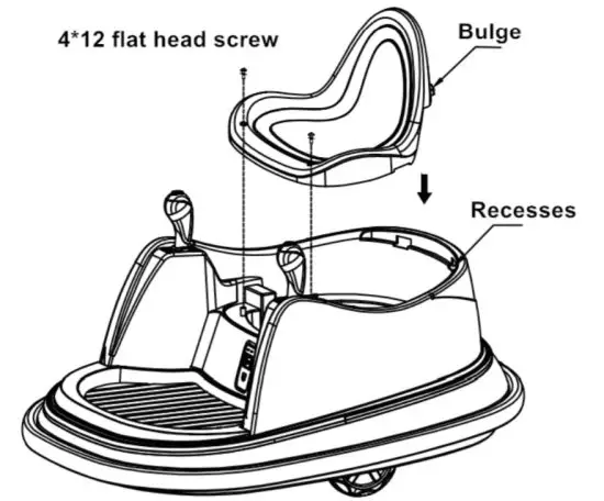 COSTWAY TQ10059 6V Kids Ride Electric Riding Bumper Car - figure 6