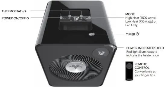 VORNADO VMH505 Whole Room Vortex Heater - figure 3
