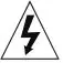 Warning - The lightning flash & arrow head symbol