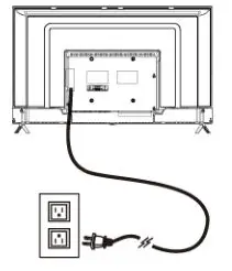element E4AA43R - Plug in and turn on TV