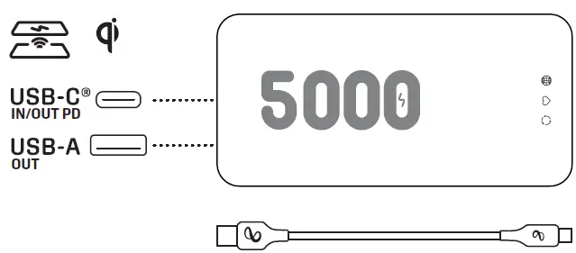 InfinityLAB INSTANTGO 5000 mAh Wireless Power Bank 1
