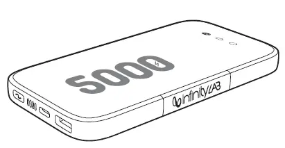InfinityLAB INSTANTGO 5000 mAh Wireless Power Bank pro