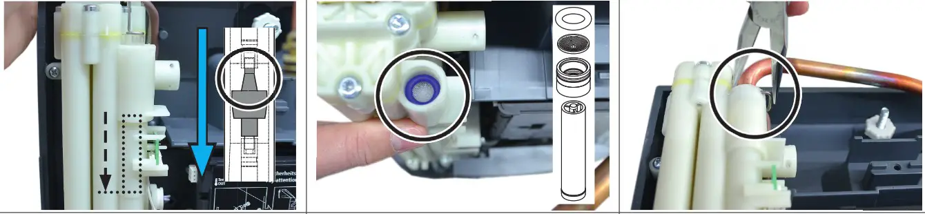 CLAGE SA DX2 E Comfort Instant Water Heater - Exchange of flow sensor 3