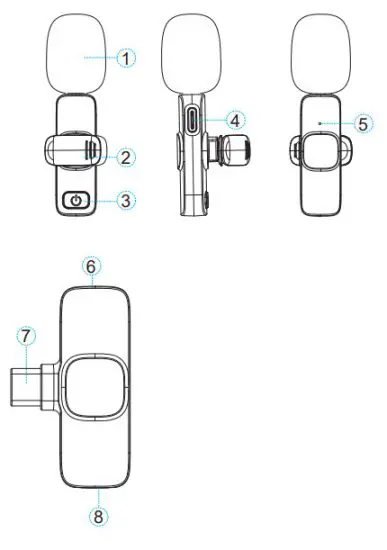 Microphones K1 IndoorOutdoor Wireless Microphone - actual product