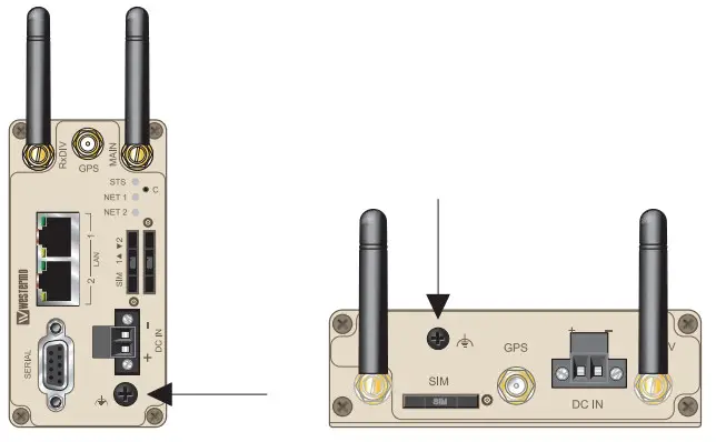 westermo MRD 415 Industrial Cellular Router - Earth connection