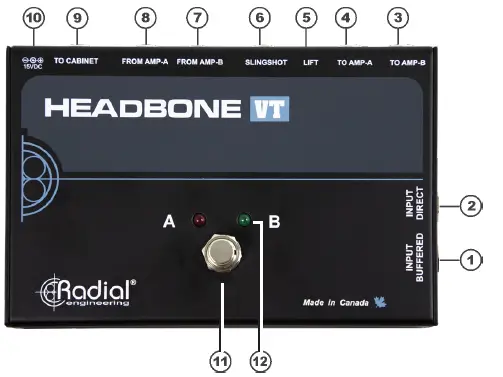 Radial B0002F569I Headbone VT Amp Head Switcher-FIG-3