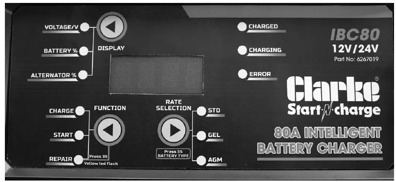 Clarke IBC80 12V and 24V 80A Intelligent Battery Charger fig 5