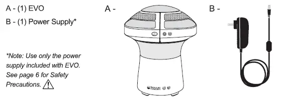 TREASURE GARDEN EVO Cordless Umbrella Dual Light Sound Pod FIG 1