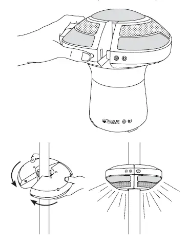 TREASURE GARDEN EVO Cordless Umbrella Dual Light Sound Pod FIG 10