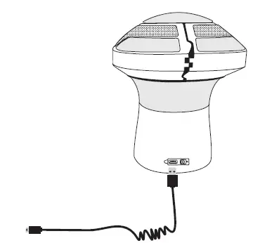 TREASURE GARDEN EVO Cordless Umbrella Dual Light Sound Pod FIG 8