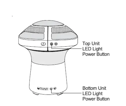 TREASURE GARDEN EVO Cordless Umbrella Dual Light Sound Pod FIG 9