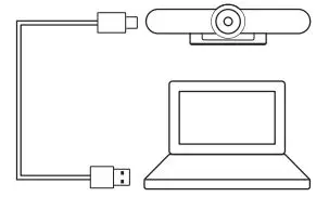 logitech MeetUp Camera User Guide - Connect the USB cable from . Connect the USB cable from