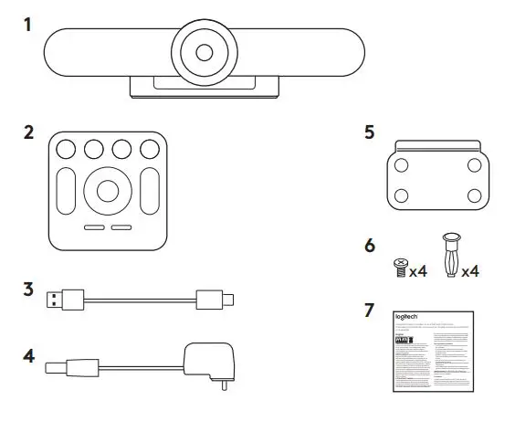 logitech MeetUp Camera User Guide - WHAT’S IN THE BOX