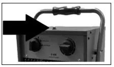 EUROM EK2000 Electric Fan Heater Instruction Manual - Reset button