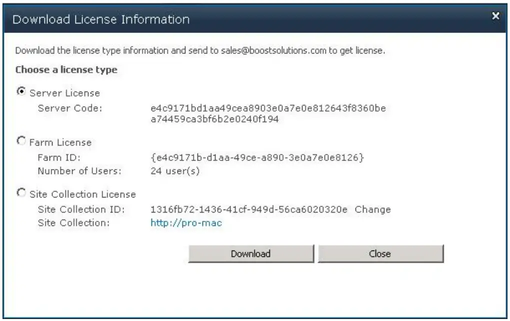 boostsolutions 10 Site User Directory - Information