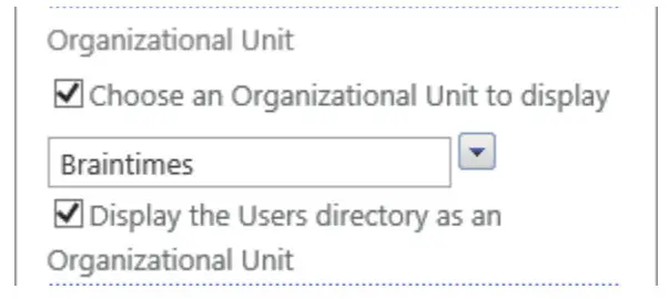 boostsolutions 10 Site User Directory - Organizational