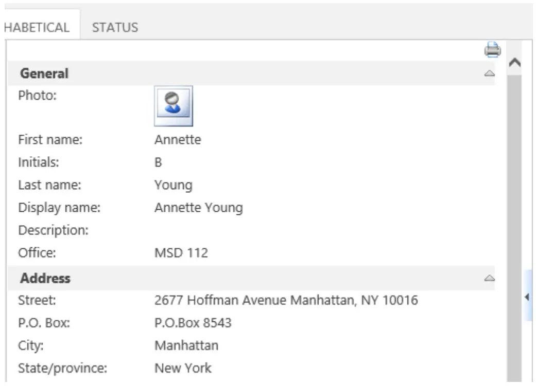 boostsolutions 10 Site User Directory - Profile