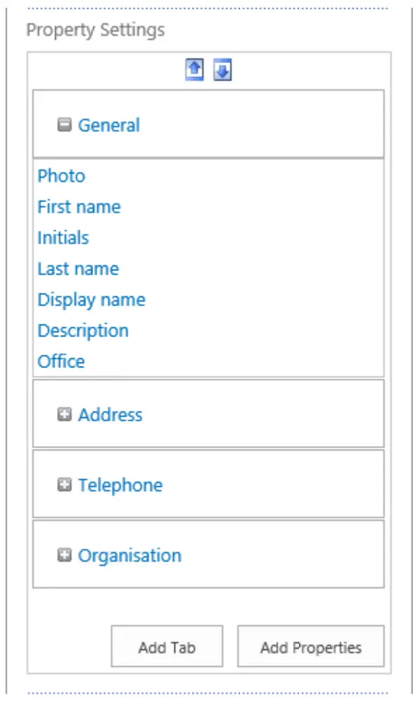 boostsolutions 10 Site User Directory - Propert