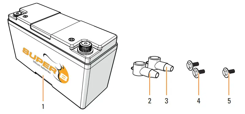 Super B 12V15Ah 12V Andrena Lithium Power battery - Figure 2