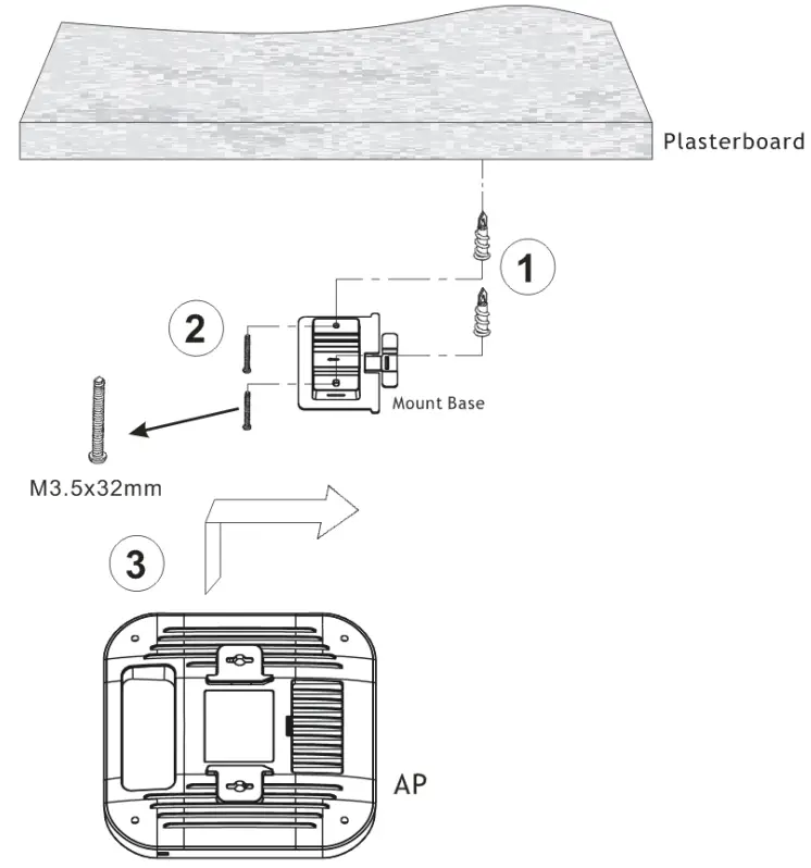 DrayTek VigorAP 1060C Wireless Access Point - Plasterboard Ceiling