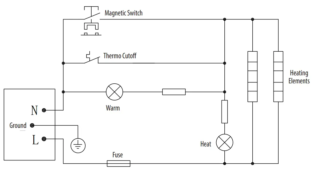 RC-S301 Electric Rice Cooker and Warmer Electrical Diagram
