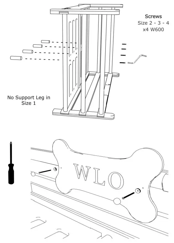 Support Legs & Name Tag Installation