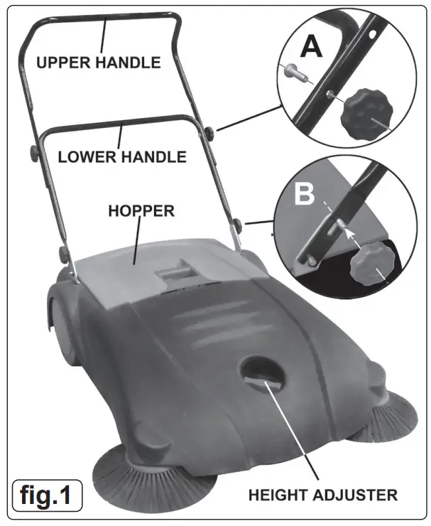 SEALEY FSW80 800MM Floor Sweeper - fig