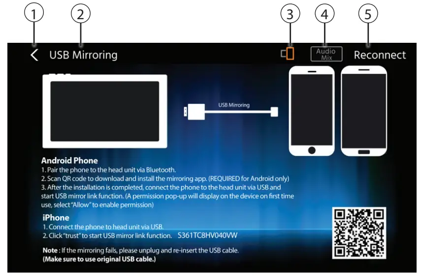 USB Mirror™ Operation