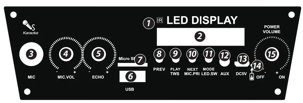 PYLE PPHP818B PA Speaker and Microphone System - Fig 2