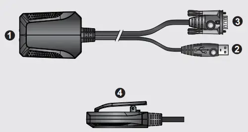 ATEN CV211 Laptop USB KVM Console Crash Cart Adapter-1