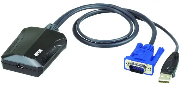 ATEN CV211 Laptop USB KVM Console Crash Cart Adapter-PRO