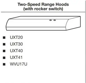 FIG 1 Two-Speed Range Hoods