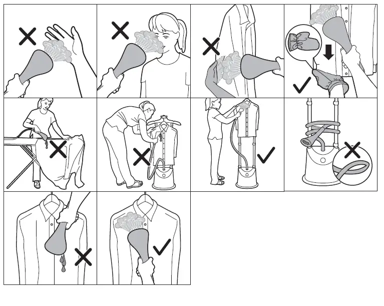 PHILIPS GC485, GC486 Stand Steamer 9
